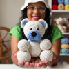 Urso Polar Amigurumi de Crochê – Pelúcia Artesanal Premium
